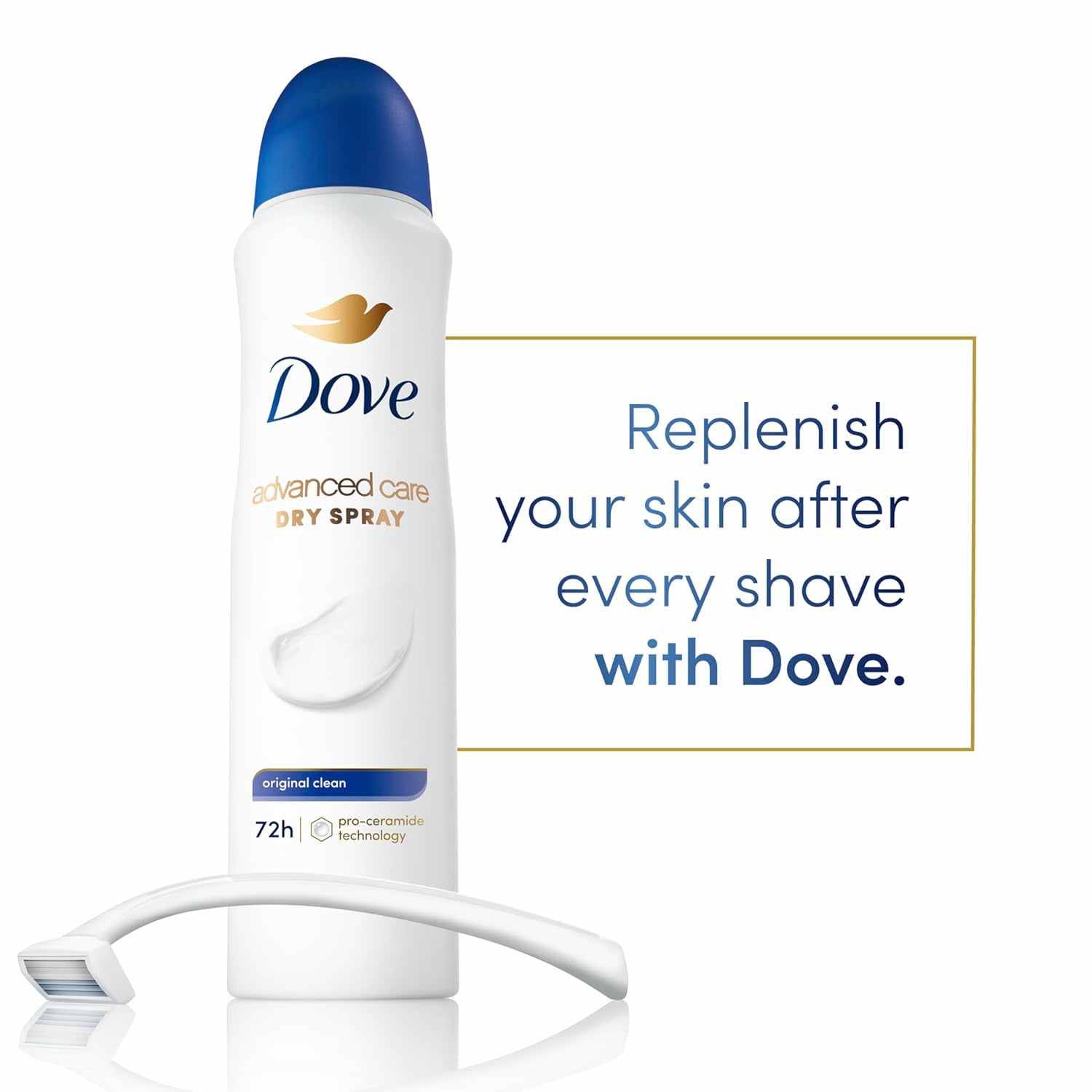 Dove Dry Spray Antiperspirant, Original Clean 3.80 oz (Pack of 3)