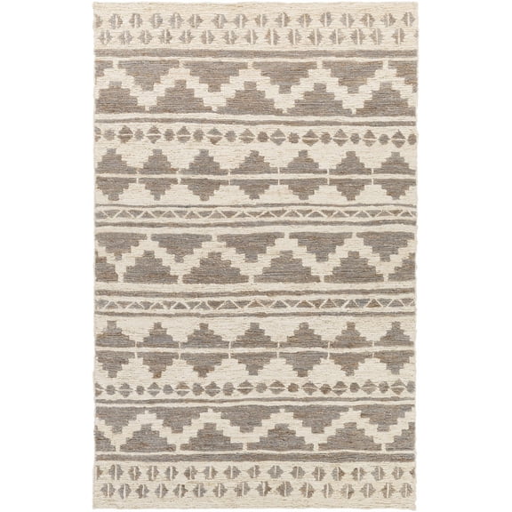 BoutiqueRugs Cresco Bohemian/Global Area Rug - Charcoal, Ivory, Dark Brown - 8' x 11'