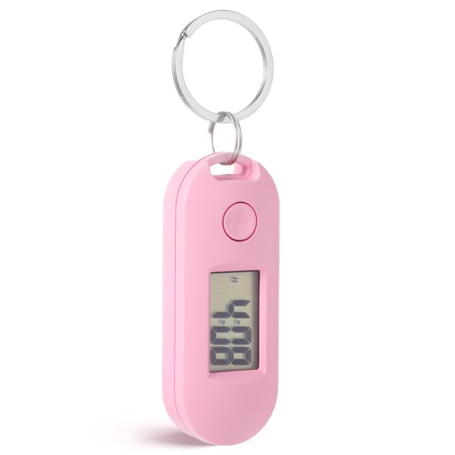 FELTECHELECTR Reloj llavero digital con clip, pequeño reloj de bolsillo, colgante, llavero para niños, estudiantes, enfermeras, pruebas, uso en casa, oficina y exteriores, color rosa