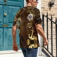 thumbnail image 5 of T Shirt For Men Golden Steampunk Wooden With Mechanical Seahorse Basic Summer Retro Tees Short Sleev, 5 of 7