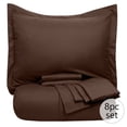 thumbnail image 3 of Sweet Home Collection  Greek Key Embossed 8-Piece Bed In a Bag Set Chocolate Queen, 3 of 5