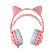 Gaming Headset with Cat Ears, Pink Headset with Surround Sound, RGB Backlight & Microphone, 3.5mm Cat Headphones with Mic for PS4, Xbox, PC, Mobile Phone