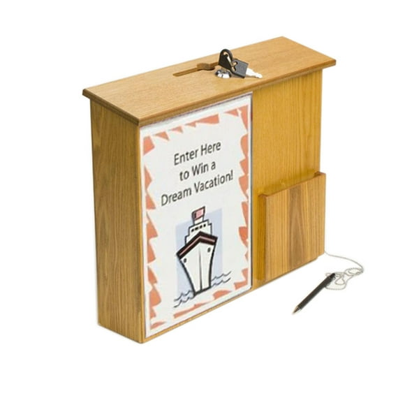 FixtureDisplays® Box,Collection Donation Charity,Suggestion,Fund-raising with Acrylic Sign Holder 1040-85MO+12065