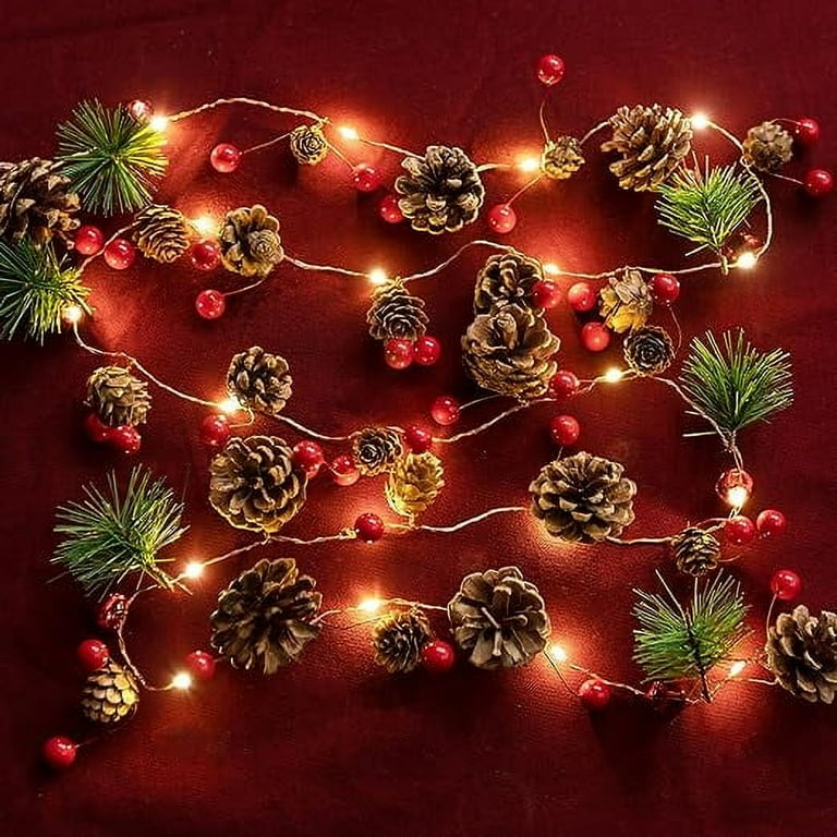 Twinkling Garland of Pines with Long Cones Twinkling Garland of Pines with Long Cones