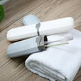 thumbnail image 4 of Travel Toothbrush Case Box, Portable Toothbrush Holder, Oran Denture Care Container, Denture Brush Case Toothpaste Storage Box for Travel Camping Business, 4 of 8