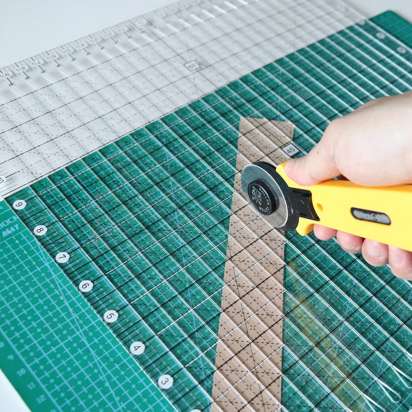 Slotted Quilting Ruler Durable Patchwork Ruler Clear DIY Craft Cutting Ruler Template