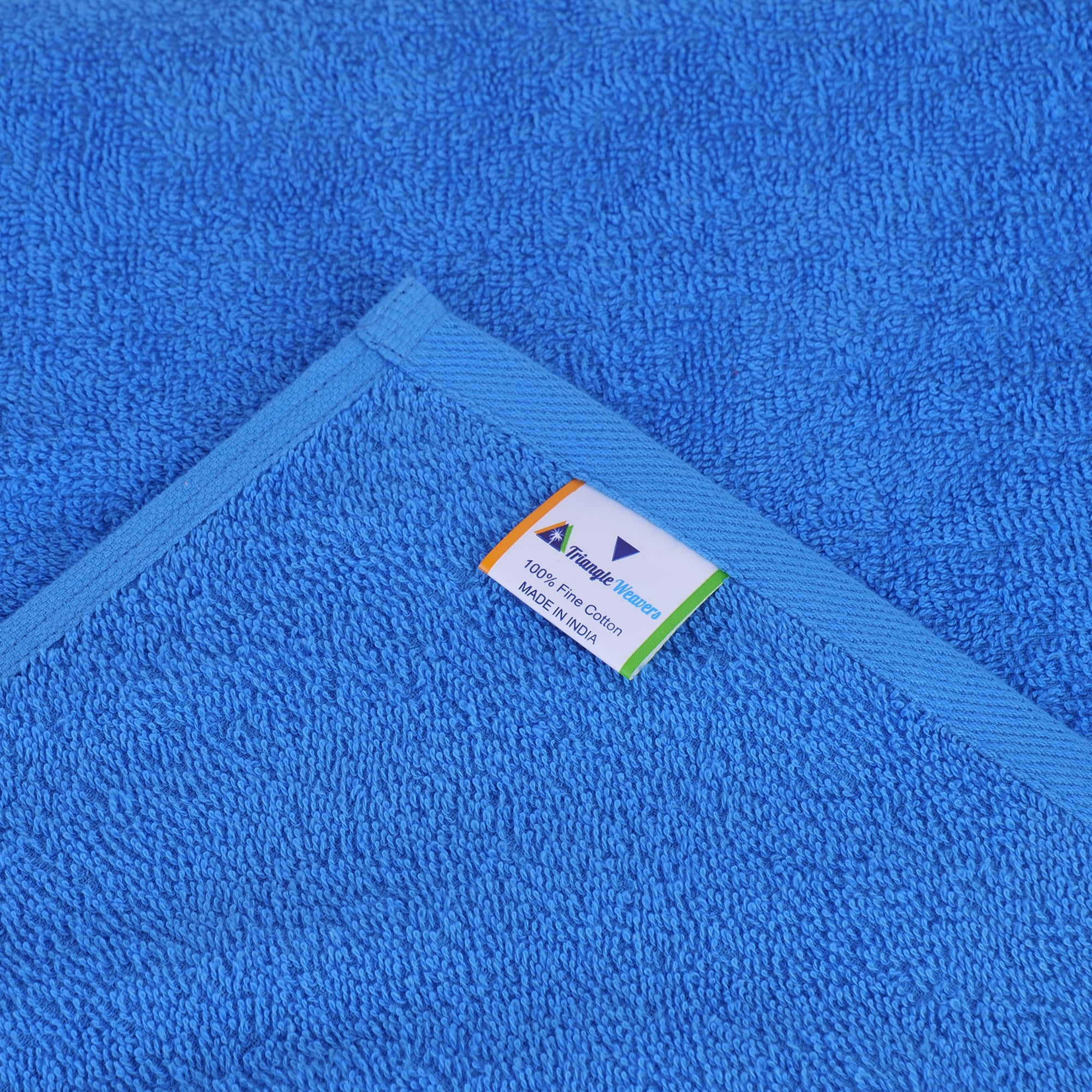 Triangle Weavers 100% Cotton Blue Terry Towels 550 GSM Set of 6 – 2 Bath, 2 Hand, 2 Wash Towels