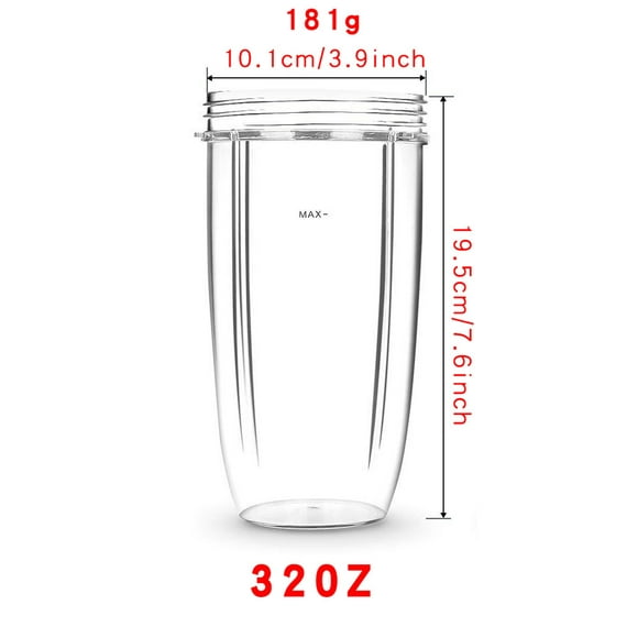 homeholiday Juicer Cups Replaceable Mug Blender Clear Accessaries Replacement for Nutribullet, 32OZ