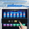 thumbnail image 5 of Beverage Refrigerator 15 Inch, Weather Proof Stainless Steel Beverage Fridge for Outdoor Kitchen and Patio, Indoor/Outdoor Beverage Cooler for 110 Cans, Built-in/Freestanding, 5 of 8