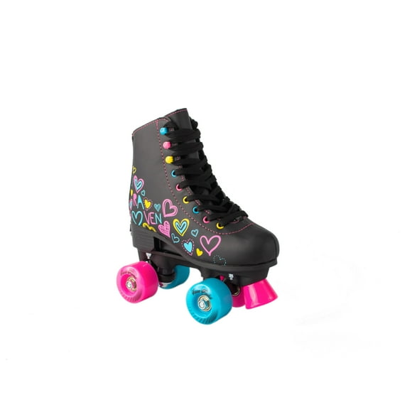 Patines Quads Ajustables de la talla 19 a 21.5, diseño corazon amarillo Sweet Rocket Corazon amarillo