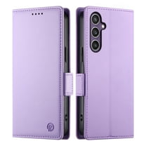 Dteck Wallet Case for Samsung Galaxy S24 FE 6.7" 2024, Premium PU Leather Folio Magnetic Closure Card Holder Kickstand Full Protection Phone Case Compatible with Samsung Galaxy S24 FE,Purple