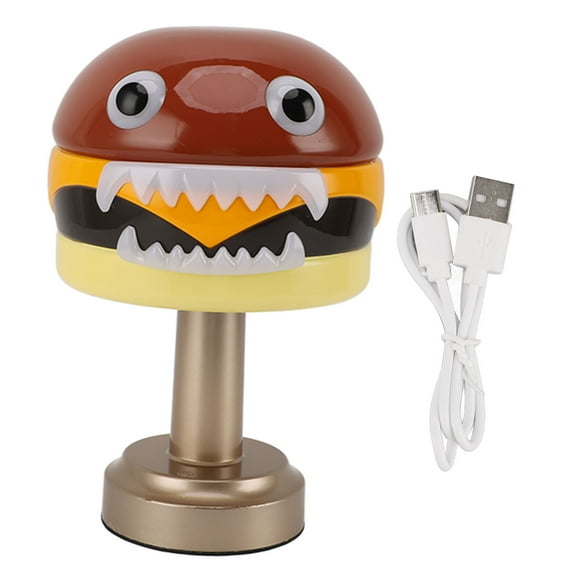 ZOUSSIQI Hamburger Desk Lamp LED 3 Color Temperatures Cute Rechargeable 2000mAh Bedside Hamburger Lamp for Bedroom Decoration JU316-136414