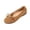 Brown, variant on Women's Round Toe Flats Bow Rhinestone Detail Slip On Lightweight Comfortable Casual Walking Shoes(37)