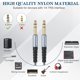 thumbnail image 2 of Cable de instrumento JOLGOO TRS de 1/4 pulgadas, 1 m, paquete de 2 unidades para guitarra y bajo, 2 of 6