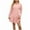 Pink, variant on Karight Womens 2025 Fall Long Sleeve Pullover Tops Crewneck Rib Knit Patchwork Sweatshirt Dress Casual Mini Dresses