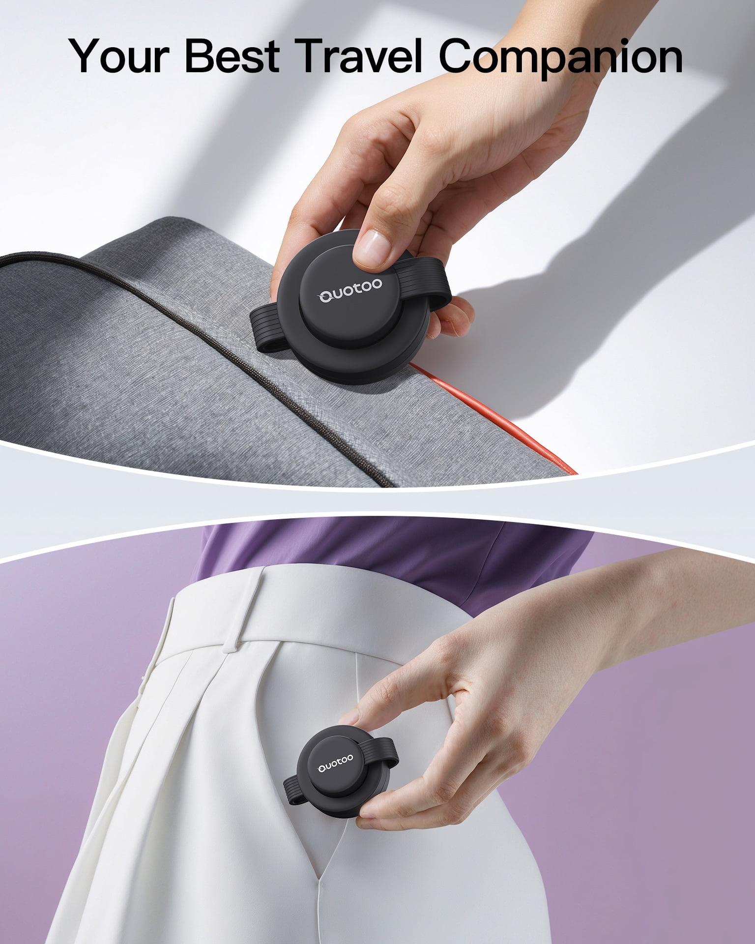 Travel Magnetic Wireless Mag-Safe MagGo UFO 3 in 1 Charging Station for Apple Multiple Devices (Black)