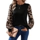 thumbnail image 2 of Camisas de Larga para Mujer, Blusas Raglán con Bloques de Color, Camisetas Básicas Informales de Cuello Redondo, Ropa de Moda de Otoño Negro XL, 2 of 10