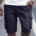 thumbnail image 2 of Men Classic Straight Leg Shorts – Minimalist Solid Athletic Shorts, Casual Sport Shorts For Street Wear Travel Everyday Styling, 2 of 5