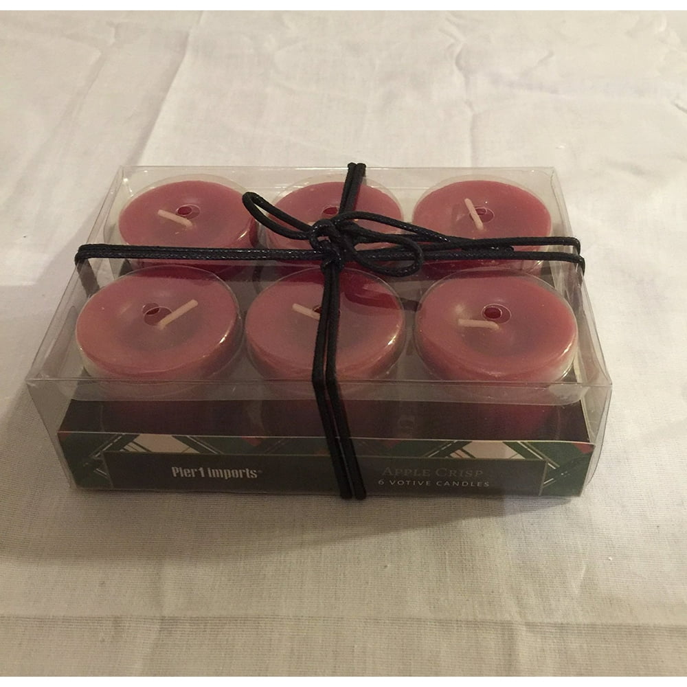 New 6 Pack Apple Crisp Scent Votive Candles, Apple Crisp By Pier 1