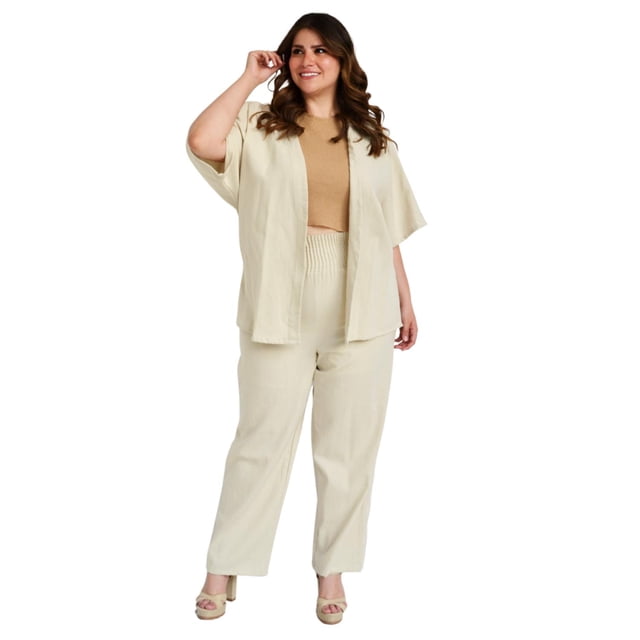 Conjunto de lino Roman Fashion Tallas Extras 4312 Beige 36
