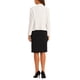 thumbnail image 3 of Conjuntos de trajes INSPIRE CHIC para mujeres, 2 piezas, vestido de blazer de trabajo con escote en V, color sólido, S, blanco, 3 of 6