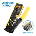 thumbnail image 2 of Pinces Multifonctionnelles pour Réseau Outil de Serrage CAT5 CAT6 CAT7 RJ45 Passage Tout-en-un pour Rj11 R12 RJ45 PRO, 2 of 6