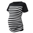 thumbnail image 1 of OUSITAID Tunique Chemise de Maternité Maternité Femmes Imprimé Rayé Enceinte Chemise Décontractée Blouse Manches Courtes Blouse de Maternité для беременных, 1 of 6