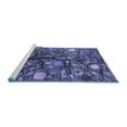 thumbnail image 2 of Ahgly Company Machine Washable Indoor Rectangle Abstract Blue Modern Area Rugs, 5' x 7', 2 of 4