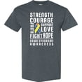 thumbnail image 3 of Inktastic Down Syndrome Awareness Strenth Courage Support T-Shirt, 3 of 5