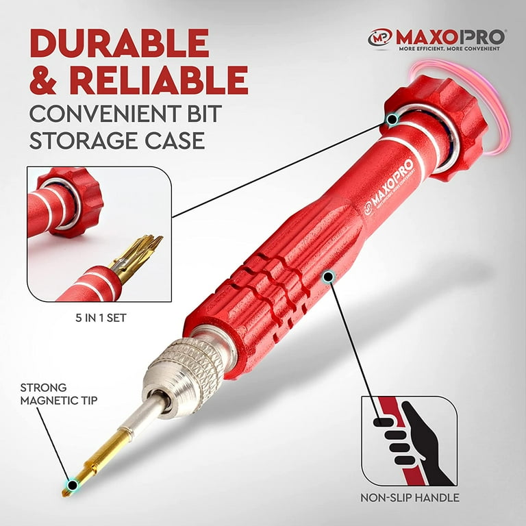 MaxoPro 5-in-1 Eyeglass Repair Tool Kit: Mini Screwdriver