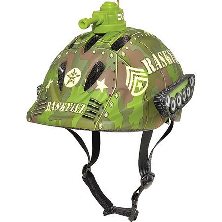 Raskullz Tank Transportz Camo Green Bike Helmet, Child