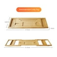 thumbnail image 3 of Mistaha Bathtub Caddy Tray Bamboo Spa Bathtub Caddy Organizer Book Tablet Holder Phone Rack Nonslip Bottom Extendable Sides, 3 of 8