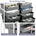 thumbnail image 6 of BEHERZT 10-Drawer Rolling Storage Cart with Wooden Tabletop, Large Capacity Utility Cart & Mobile Organizer for Craft Supplies, Art, Home Office, Classroom - Gray, 6 of 8