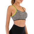thumbnail image 2 of Strappy Sports Bras for Women Cross Back Longline Bras Low Support Workout Fitness Top with Removable Pads, 2 of 6