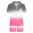 thumbnail image 5 of Yuzhih Womens Pajamas Set Short Sleeve Sleepwear Button down Nightwear with Shorts 2 Piece Soft Pj Sets, 5 of 5