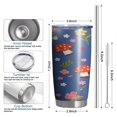 thumbnail image 6 of 20 oz Slim Tumblers Mushroom Coffee Tumblers with Lid and Straw,Stainless Steel Vacuum Insulated Insulated Tumbler Gifts for Fathers Husband, 6 of 7