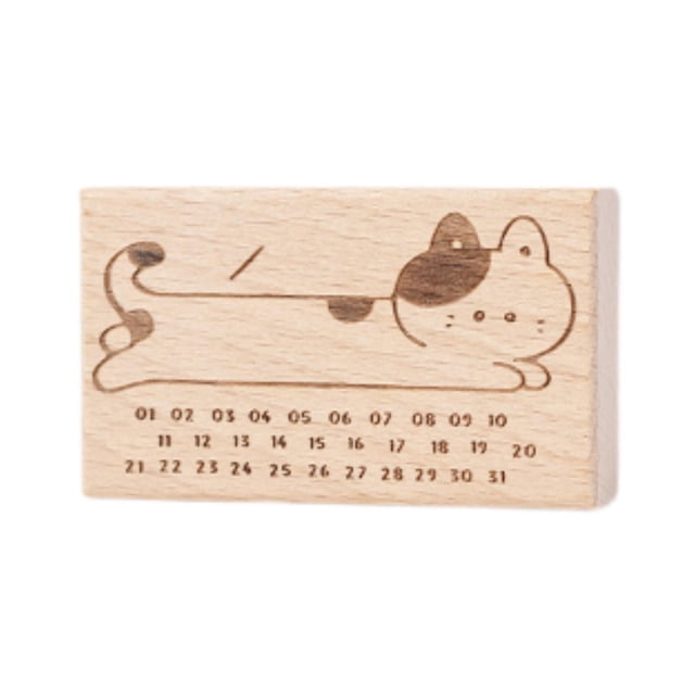 Sello de goma montado en madera, multifunción, creativo, portátil, para manualidades, álbumes de recortes Estilo F