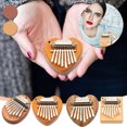 thumbnail image 1 of 8-Note Marimba Music Box, Handcrafted Bamboo, Portable Acoustic Instrument, Gift for Musicians, Travel Office Companion, Adults Beginners, Exquisite Craftsmanship, 8-Tone Melody Player | Wood, A, 1 of 5