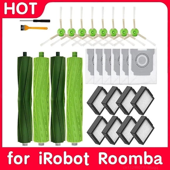 Paper Bag for iRobot Roomba I7 I7+ I3 I3+ I4 J7J7+ I6 I6+ I8 + E5 E6 E7 Robot Vacuum Cleaner Hepa Filter Side Brush Replacement~2532