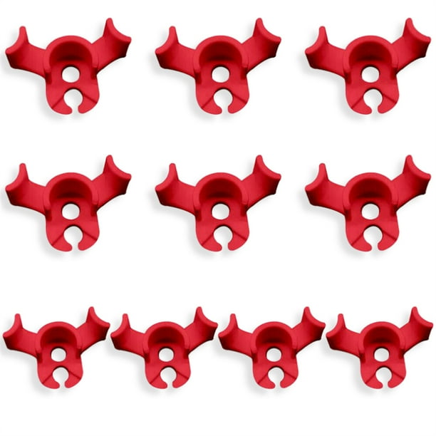 Paquete de 10 plantas Benders Sweethay Clips Entrenadores ramas de jardinería rojo