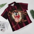 thumbnail image 2 of Looney Tunes Taz-Mania Mens Hawaiian Shirt Summer Casual Short Sleeve Button Down Beach Shirts, 2 of 7