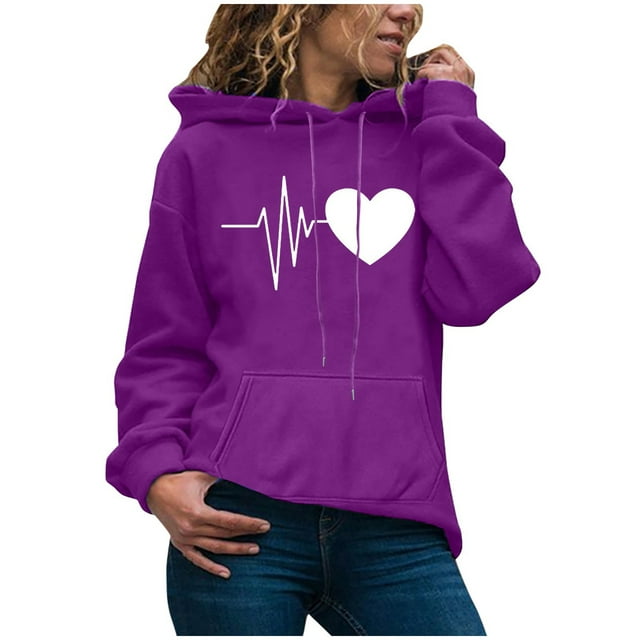 Chandails à Capuchon Décontractés pour Femmes, Hauts, Chandail Imprimé pour Dames, Blouse, T-Shirt
