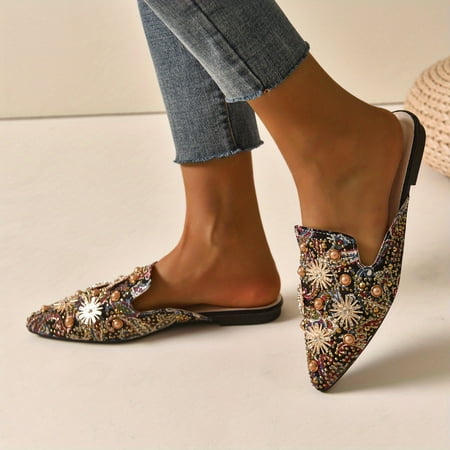 

Women s Chunky Heels Elegant Point Toe Dress Buckle Strap Slingback Heels
