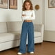 thumbnail image 5 of Pantalones largos, pantalones casuales, pantalones de cintura alta, pantalones holgados, pantalones anchos, pantalones largos de poliéster para niñas., 5 of 8