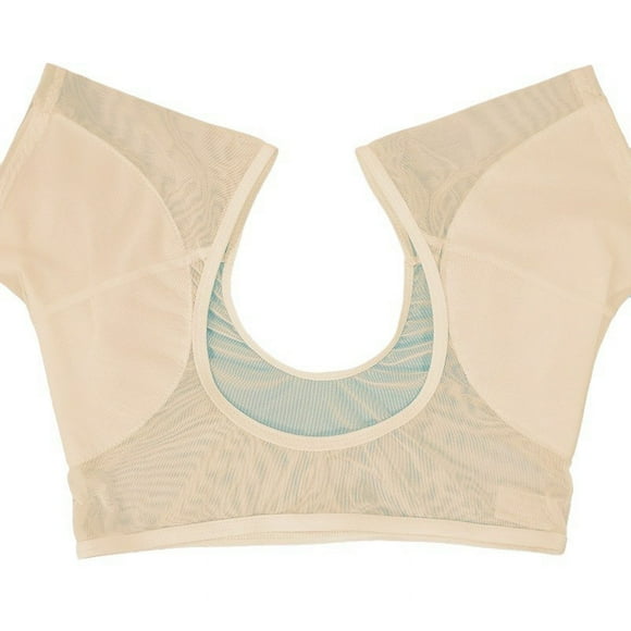 3pcs Underarm Sweat Pads Nylon T-shirt Shape Sweat Pads Underarm Sweat Pads Women Girls,L-Nude