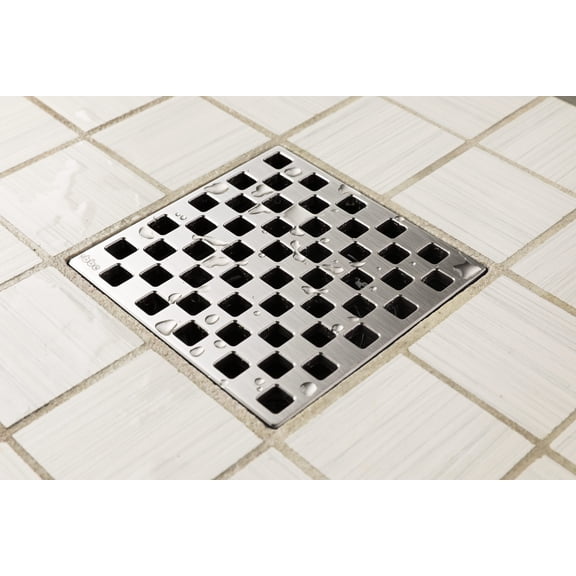 Ebbe Unique Square Shower Drain Grate Weave - Stainless Steel - Satin Stainless