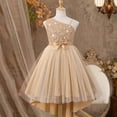 thumbnail image 4 of Fgnfyis Dresses for Girls One Shoulder Chiffon Sequin Birthday Party Princess Gown Flower Girl Dress Beige 10 Years, 4 of 6