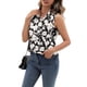 thumbnail image 3 of Camisas Sin Mangas con Botones para Mujer, Blusas Informales de Negocios con Cuello en V y Cuello Halter. Negro XXL, 3 of 8