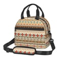 thumbnail image 1 of DouZhe Lunch Bags for Women and Men, Native Boho Retro Ethnic Style Prints Reusable Portable Insulated Cooler Waterproof Lunch Tote Bag for Travel Work Picnic, 1 of 7