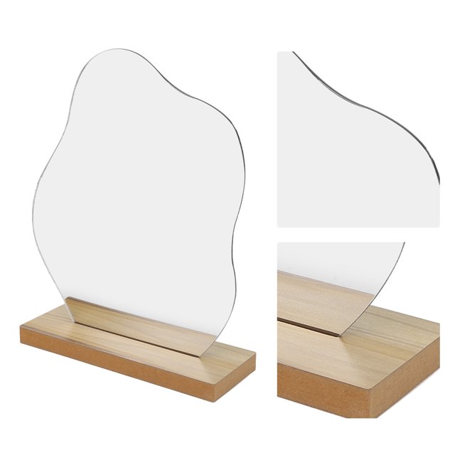 Desktop Makeup Mirror, Exquisite Acrylic Mirror Portable Lightweight Aesthetic Easy Installation for Home